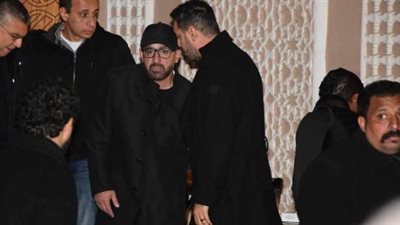 أحمد السقا وماجدة زكى يقدمان واجب العزاء فى شقيق مصطفى شعبان