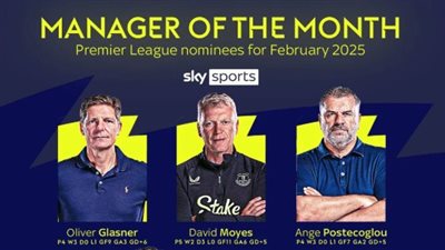 سلوت ينافس رباعي آخر على جائزة مدرب شهر فبراير في الدوري الإنجليزي