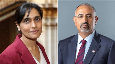 نائب رئيس مجلس القيادة الرئاسي باليمن يناقش مع سفيرة بريطانيا مستجدات الوضع الاقتصادي والسياسي في بلاده
