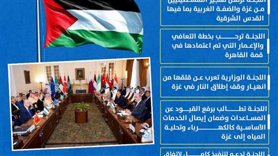 مسودة البيان لاجتماع اللجنة الوزارية المعنية بقطاع غزة (انفوجراف)