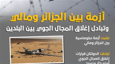 أزمة بين الجزائر ومالي وتبادل إغلاق المجال الجوي بين البلدين (إنفوجراف)