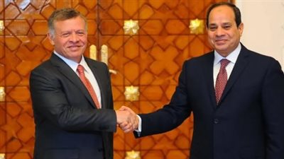  السيسى وعاهل الأردن يؤكدان رفضهما القاطع لأى محاولات لتهجير الفلسطينيين