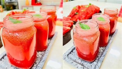طريقة عمل عصير البطيخ بالنعناع بخطوات سهلة 