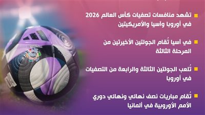 ماذا ينتظر عشاق كرة القدم في فترة التوقف الدولي؟| إنفوجراف