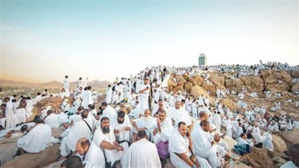 في قلب صعيد عرفات.. جبل الرحمة يتوسط المشهد شامخًا بروحانيته ومكانته في قلوب المسلمين في قلب صعيد عرفات.. جبل الرحمة يتوسط المشهد شامخًا بروحانيته ومكانته في قلوب المسلمين