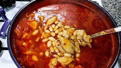 طريقة عمل الفاصوليا البيضاء بالدجاج