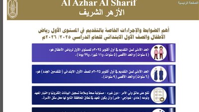 لينك التقديم في مرحلة رياض الأطفال والصف الأول الابتدائي بالمعاهد الأزهرية 2025