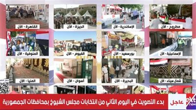 بدء التصويت في ليوم الثاني من انتخابات مجلس الشيوخ بمحافظات الجمهورية (بث مباشر)