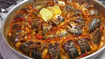 طريقة عمل صينية السمك الماكريل في الفرن
