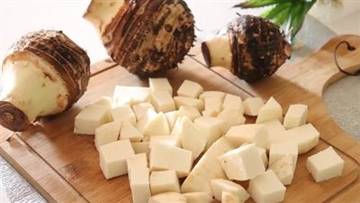 طريقة عمل القلقاس بالطحينة