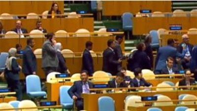انسحاب جماعى من مقر الأمم المتحدة بعد صعود نتنياهو لإلقاء كلمته