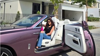  مي عمر تحتفل بعيد ميلادها بسيارة رولز رويس هدية من زوجها المخرج محمد سامي
