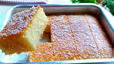 طريقة تحضير كيك الروانى بالشربات 