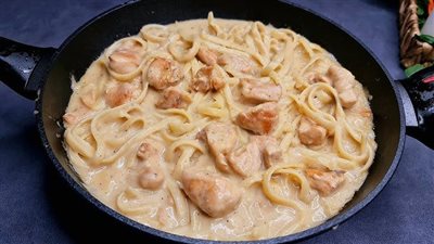 طريقة عمل مكرونة وايت صوص بالفراخ