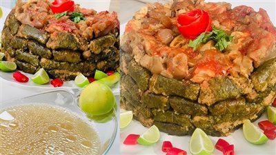 طريقة عمل كوارع بورق العنب