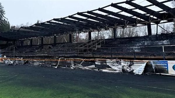 مراهقون يحرقون ملعب بطل الدوري الفنلندي السابق