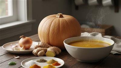 طريقة عمل شوربة قرع العسل بالزنجبيل.. طبق شتوي مشبع