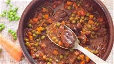 طريقة عمل البسلة والجزر باللحمة 