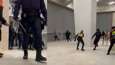 اشتباكات عنيفة واعتقالات عقب موقعة أوساسونا وريال مدريد بالدوري الإسباني