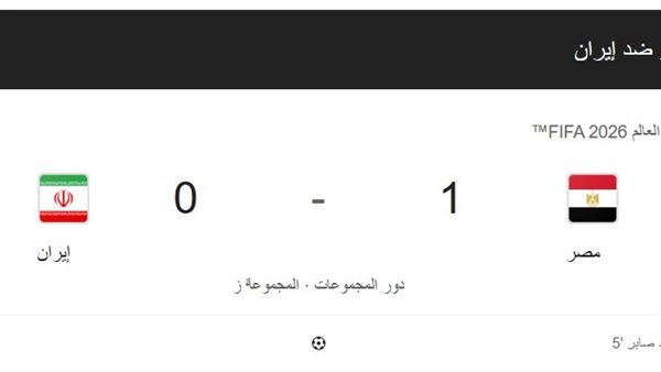 هدف في شباك إيران يعزز مسيرة مصر المونديالية
