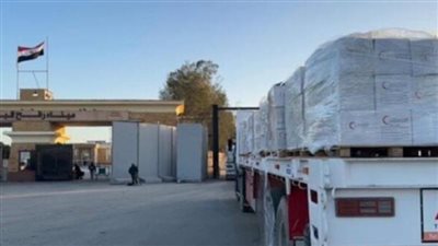شاحنات مصرية جديدة تنطلق من رفح محملة بالمساعدات إلى قطاع غزة