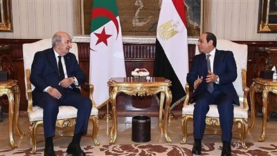  الرئاسة المصرية: السيسي ناقش مع نظيره الجزائري تطورات الأوضاع الإقليمية