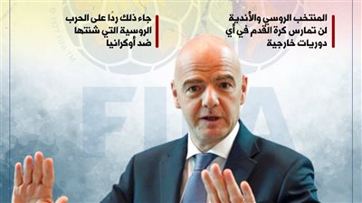 الفيفا تحرم أندية روسيا من اللعب تحت علمها وعلى أرضها