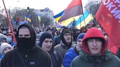 تظاهرات في أمريكا رفضًا للحرب الروسية على أوكرانيا