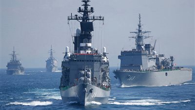  سفن حربية أمريكية ويابانية يجريان مناورات بحرية مشتركة(الأهداف)