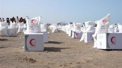 مساعدات إماراتية تغيث النازحين بالمناطق اليمنية المحررة