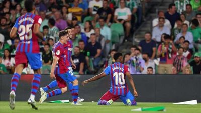 فى الوقت القاتل.. برشلونة يحقق فوزا صعبا على ريال بيتيس بالدورى الإسبانى