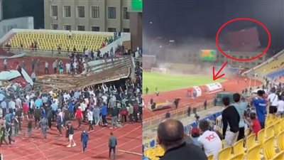 خلال مباراة كرة قدم.. فيديو يكشف عنسقوط سقف على أرضية الملعب 