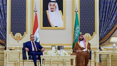 جلسة مباحثات رسمية بين الأمير محمد بن سلمان ورئيس الوزراء العراقي (الأهداف)