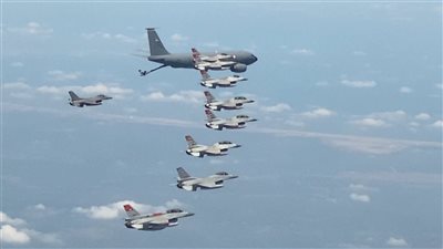 المتحدث العسكري: تدريب جوى مشترك بين القوات المصرية والأمريكية بإحدى القواعد الجوية المصرية