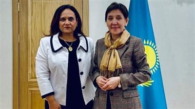 السفيرة المصرية في كازاخستان تلتقي وزيرة العمل والحماية المجتمعية الكازاخية