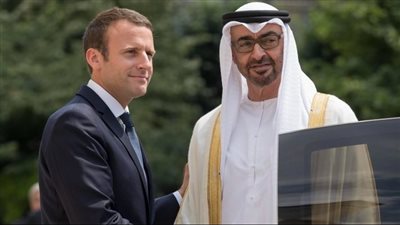 ماكرون يستقبل الشيخ محمد بن زايد في قصر الإليزيه