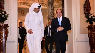 السيسي يتلقى اتصالًا من أمير قطر الشيخ تميم بن حمد