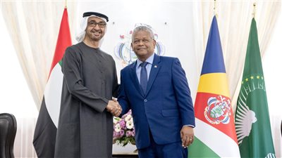 محمد بن زايد ورئيس سيشل يبحثان سبل تعزيز العلاقات الثنائية