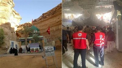الصحة العراقية: إنقاذ 6 أشخاص من تحت ركام المزار الديني في كربلاء