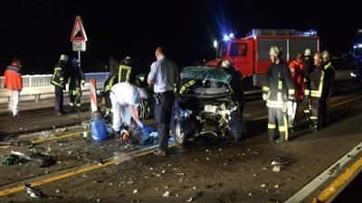 حادث مروع على الطريق الدائري لتريلا تدهس 15 سيارة ملاكي