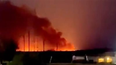 حريق ضخم يلتهم مستودع ذخيرة روسي قرب أوكرانيا