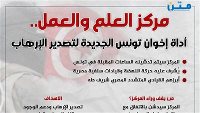 مركز العلم والعمل.. أداة إخوان تونس الجديدة لتصدير الإرهاب (انفوجراف)