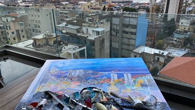 اللبنانية ريتا الجميل.. تحوّل حطام مرفأ بيروت للوحات فنية