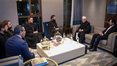 شيخ الأزهر يستقبل وفد الكنيسة الأرثوذوكسية الروسية المشارك في مؤتمر زعماء الأديان بكازاخستان