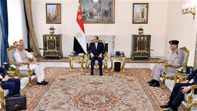 الرئيس السيسي يستقبل وزير الدفاع الهندي 