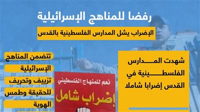 رفضًا للمناهج الإسرائيلية.. الإضراب يشل المدارس الفلسطينية بالقدس 