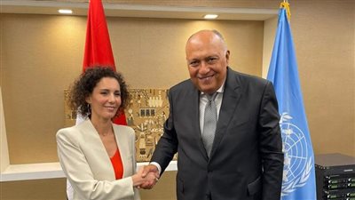 خلال زيارته إلى نيويورك.. وزير الخارجية يلتقي نظيرته البلجيكية