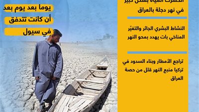 نهر دجلة العراقي يلفظ أنفاسه الأخيرة