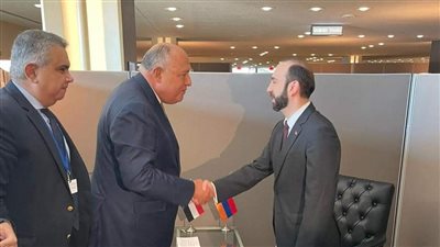 وزير الخارجية يناقش مع نظيره الأرميني تطوير العلاقات الثنائية
