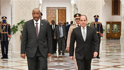 الرئيس السيسي يناقش مع البرهان تطور العلاقات المصرية السودانية